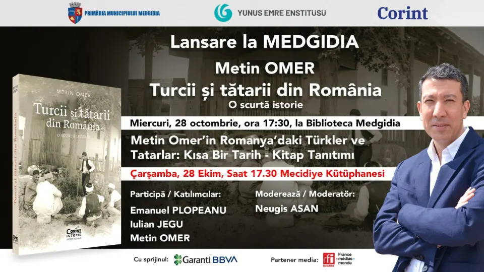 Metin Omer lansează azi, la Medgidia, „Turcii și tătarii din România. O scurtă istorie”